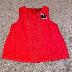 Kaari Blue Sleeveless Too in Coral Sun Cascade Florals